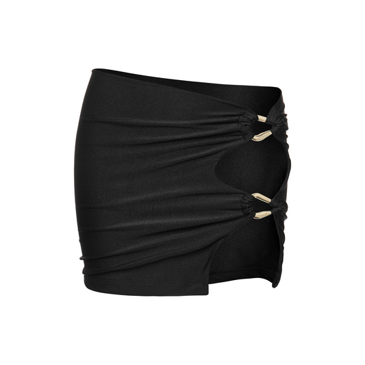 BLACK COTTA BEACH COVER SKIRT